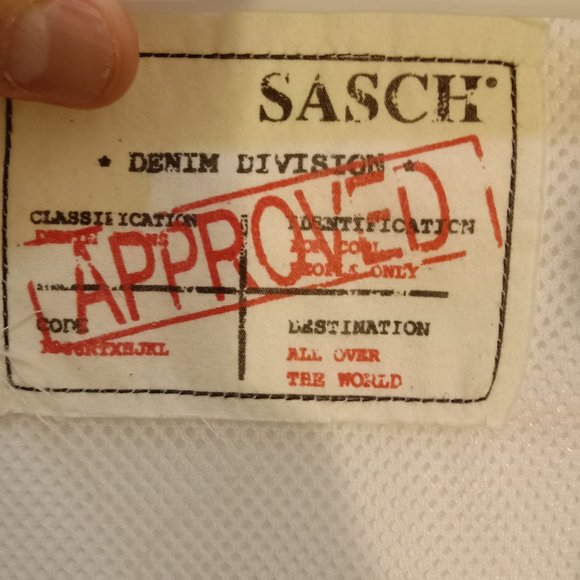 Sasch Denim Division Women's Military Utility Snap Button Jacket White Size L-XL - Picture 6 of 6